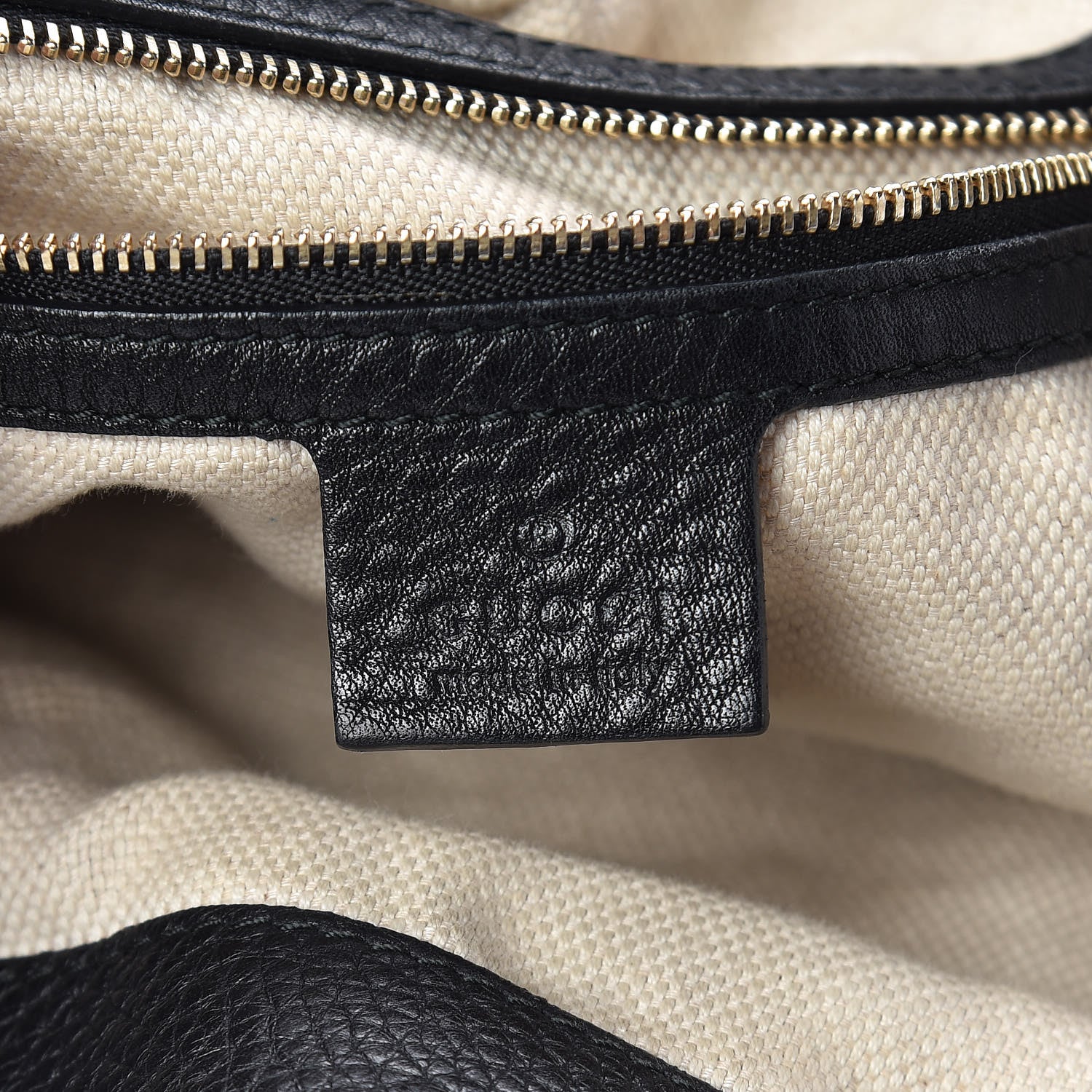 Gucci Pebbled Calfskin Large Soho Shoulder Bag Black 6 of 17