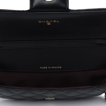 Chanel Lambskin Quilted Glasses Case With Chain Black 4 of 4