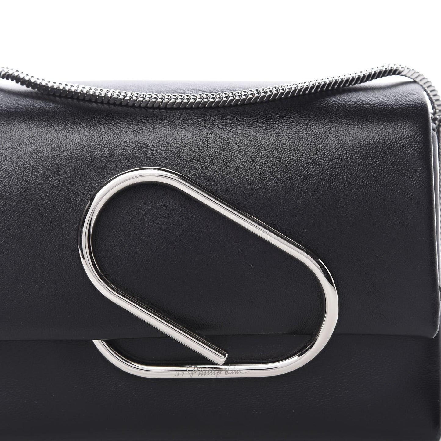 3.1 Calfskin Alix Soft Flap Clutch Black