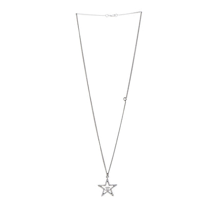 Chanel Ruthenium Crystal Star CC Necklace Iridescent Pink 2 of 5