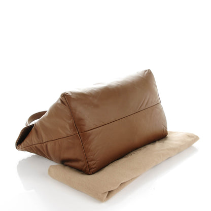 Bottega Veneta Smooth Lambskin Intrecciato Tiina Top Handle Bag Cigar 4 of 7