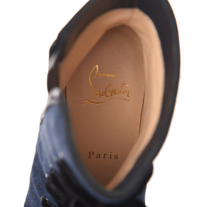 Christian Louboutin Veau Velours Circus Nana 100 Ankle Boots 37 Marine Black 7 of 9