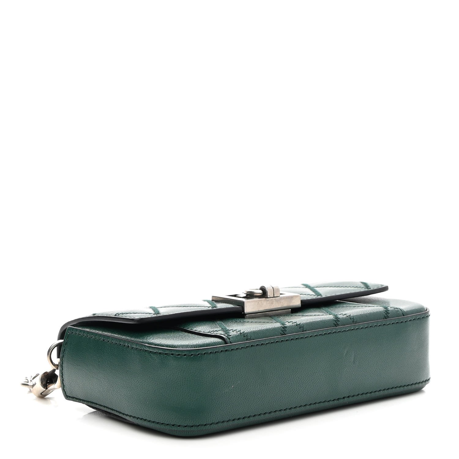 Givenchy Goatskin Quilted GV3 Mini Pocket Convertible Bag Green Forest 3 of 7