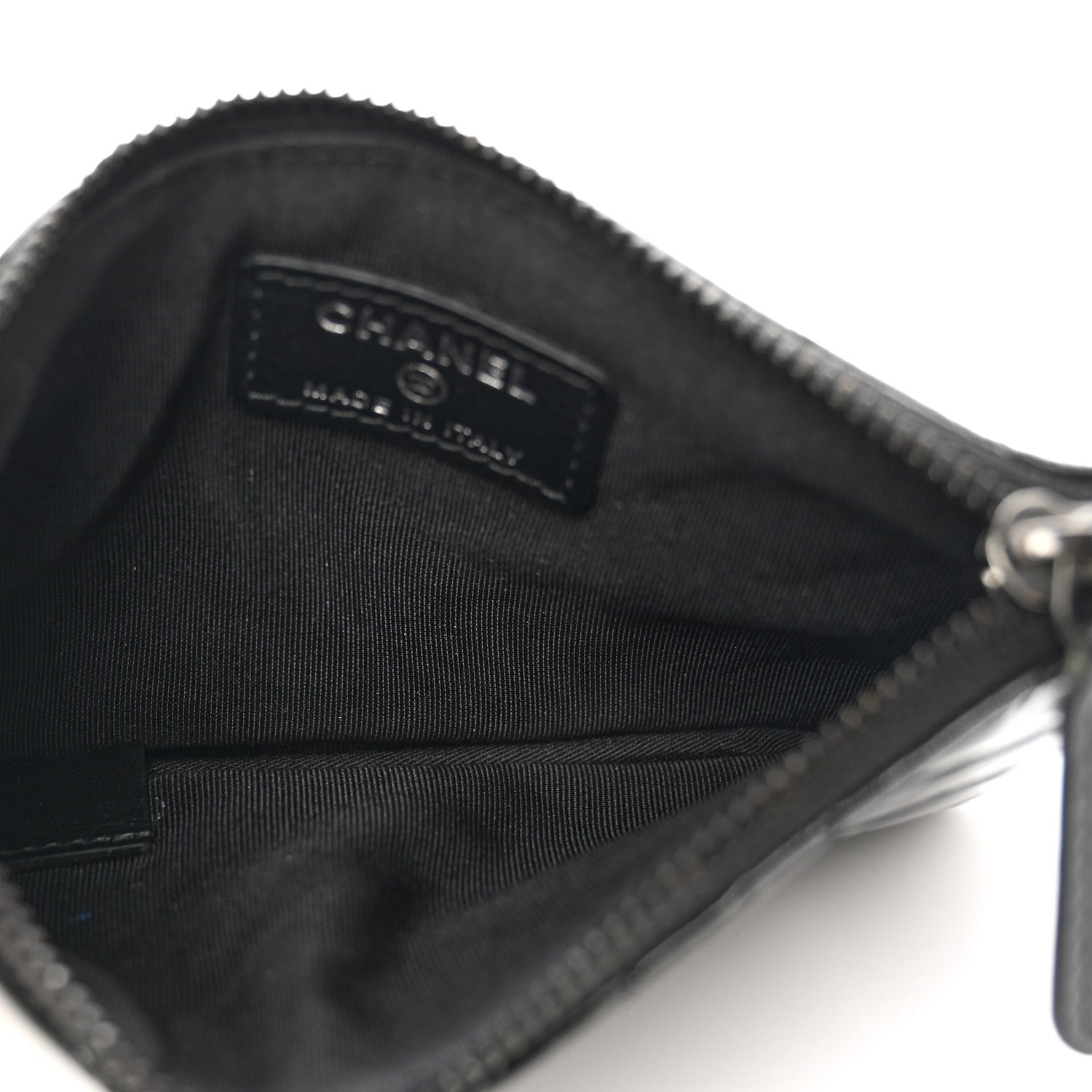 Chanel Patent Chevron Quilted Small Reissue Cosmetic Case So Black 5 of 7