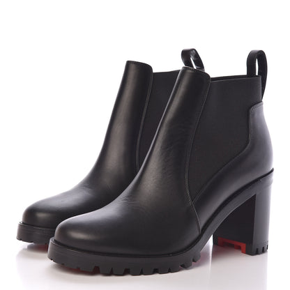 Christian Louboutin Calfskin Marchacroche 70 Chelsea Boots 36.5 Black 3 of 8