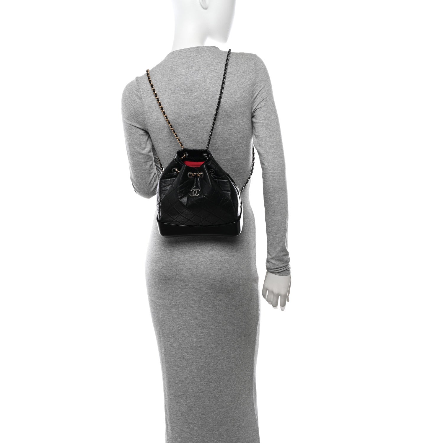 Chanel Aged Calfskin Quilted Small Gabrielle Backpack Black 2 of 10