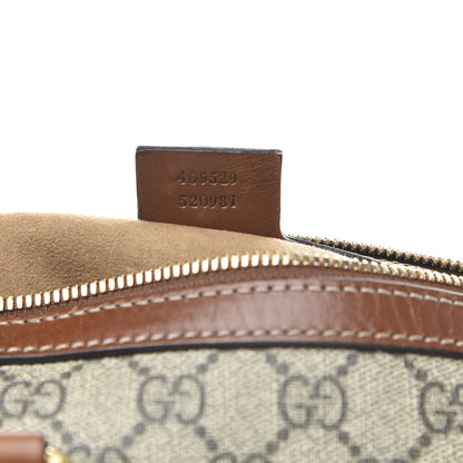 Gucci GG Supreme Monogram Cuoio Toscano Small Boston Beige Ebony Cuir 6 of 10