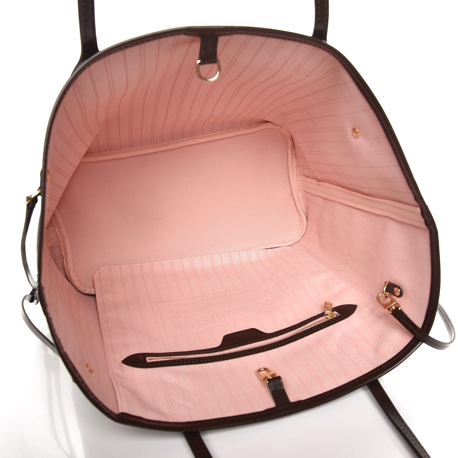 Louis Vuitton Damier Ebene Neo Neverfull MM Rose Ballerine 6 of 9