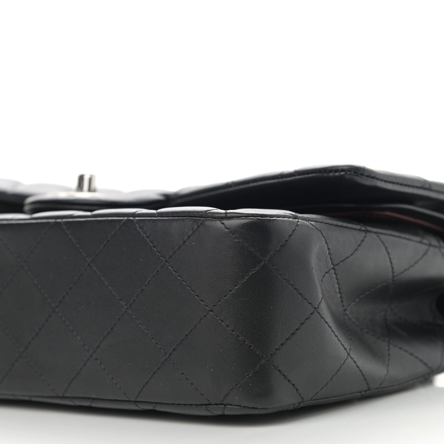 Chanel Lambskin Quilted Medium Double Flap Black 10 of 14