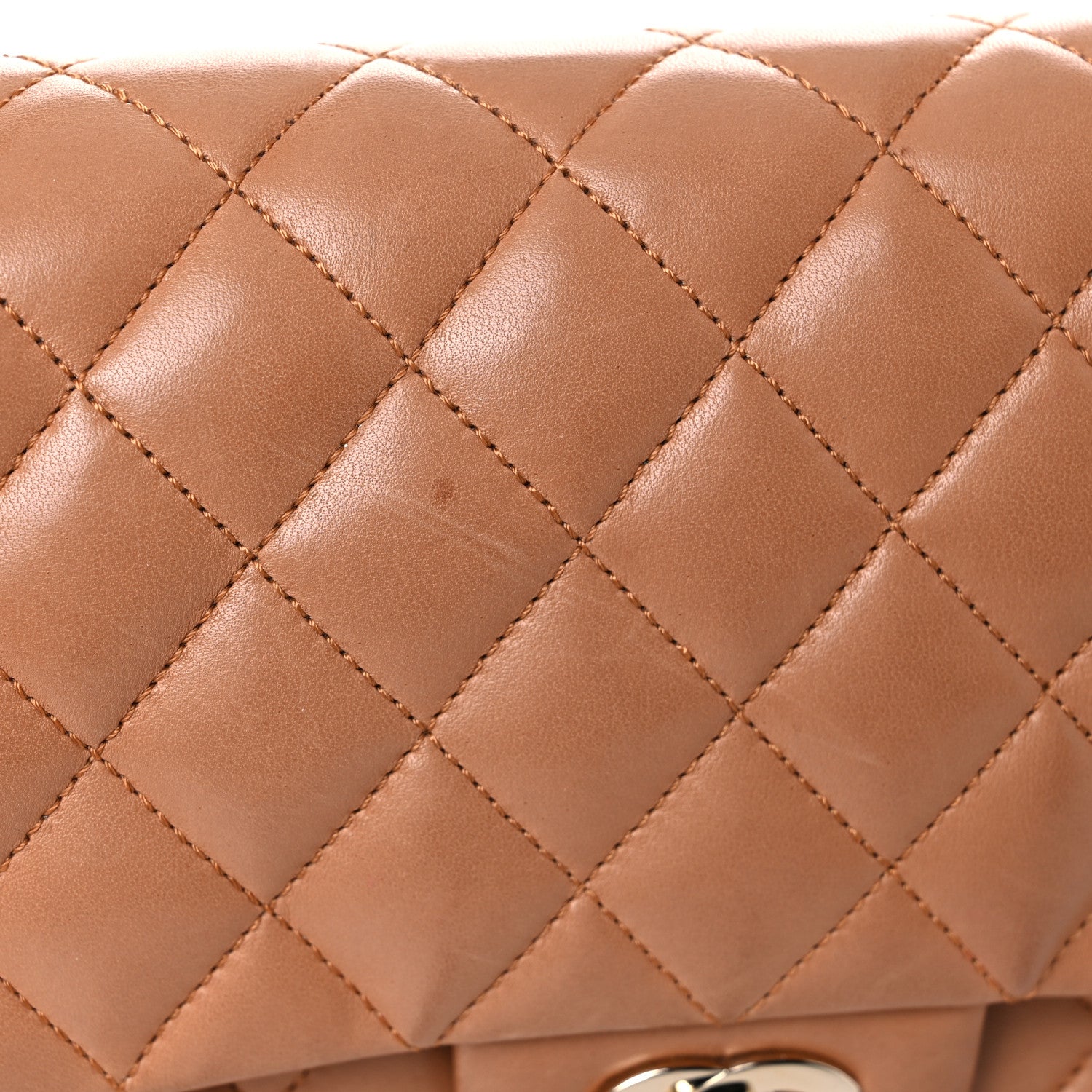 Chanel Lambskin Quilted Medium Double Flap Brown 39 of 46