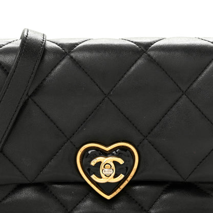 Chanel Lambskin Plexiglass Quilted Coco Love Flap Black 8 of 15