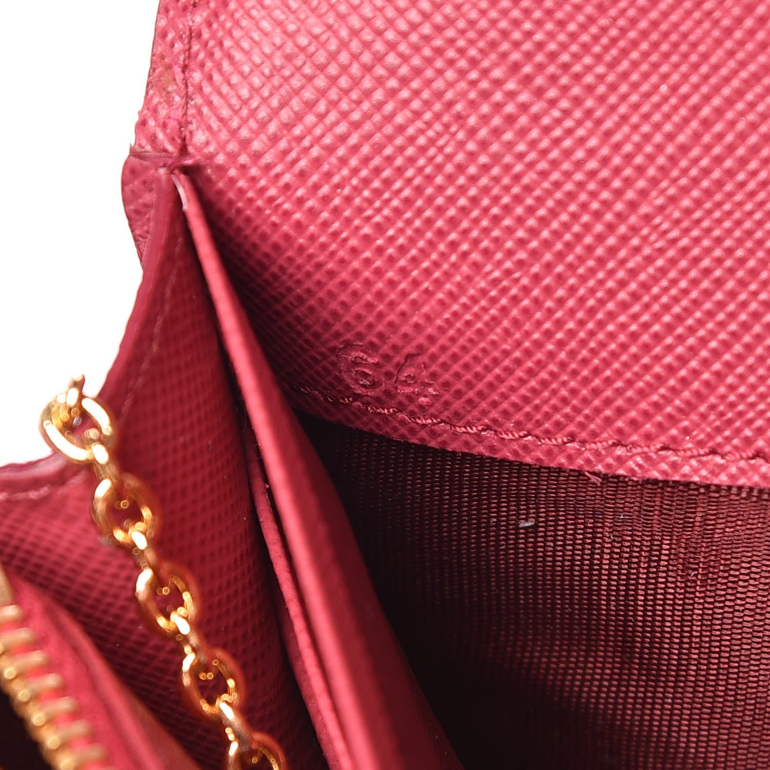 Prada Saffiano Wave Continental Flap Wallet Ibisco Peonia 9 of 10