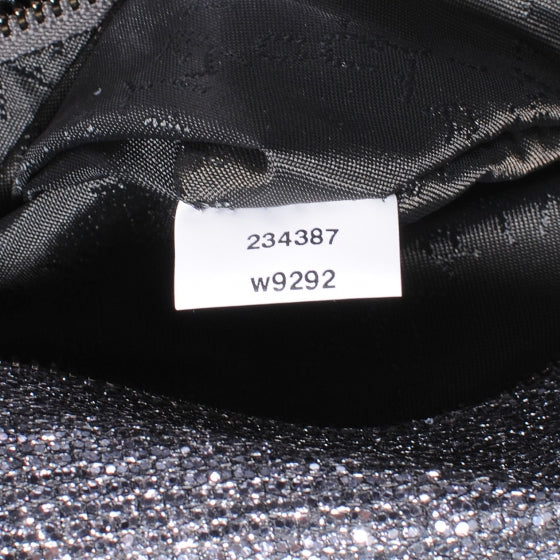 Stella McCartney Metallic Linen Falabella Silver 8 of 9