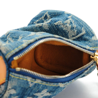 Louis Vuitton Monogram Denim Pochette Speedy PM Key Holder Blue 5 of 7