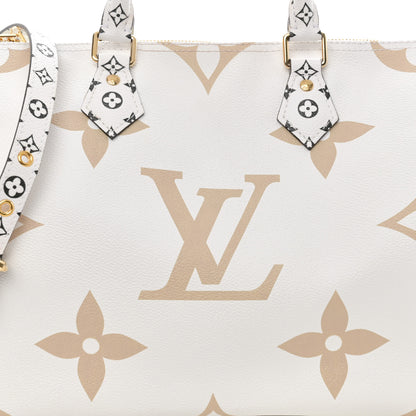 Louis Vuitton Monogram Giant Speedy Bandouliere 30 Kaki Beige 8 of 10