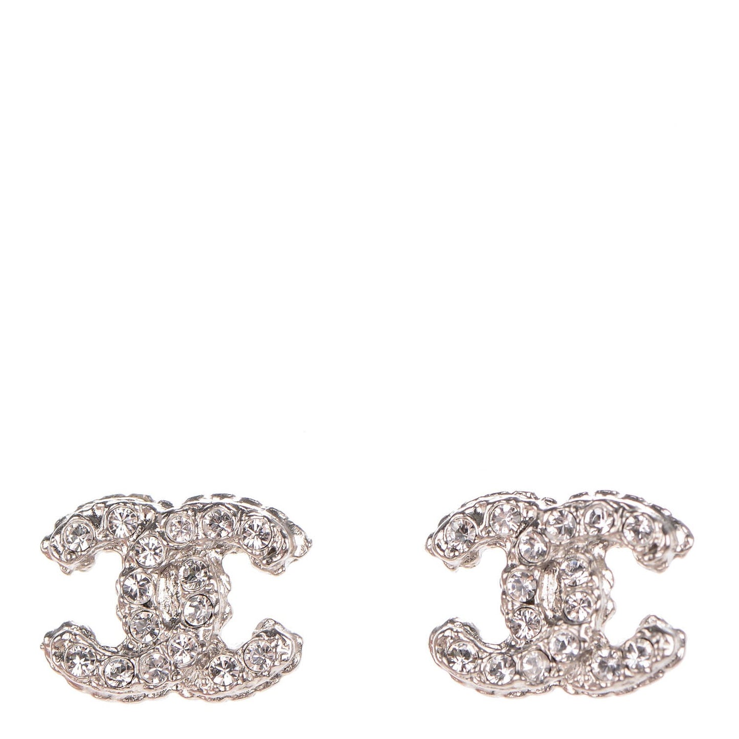 Crystal Timeless CC Earrings Silver