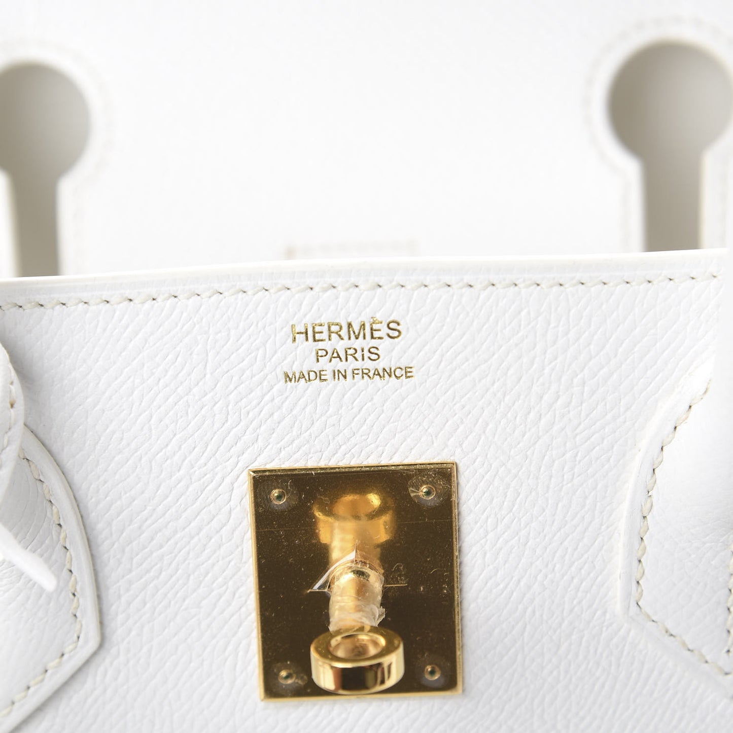 Epsom Birkin 30 White