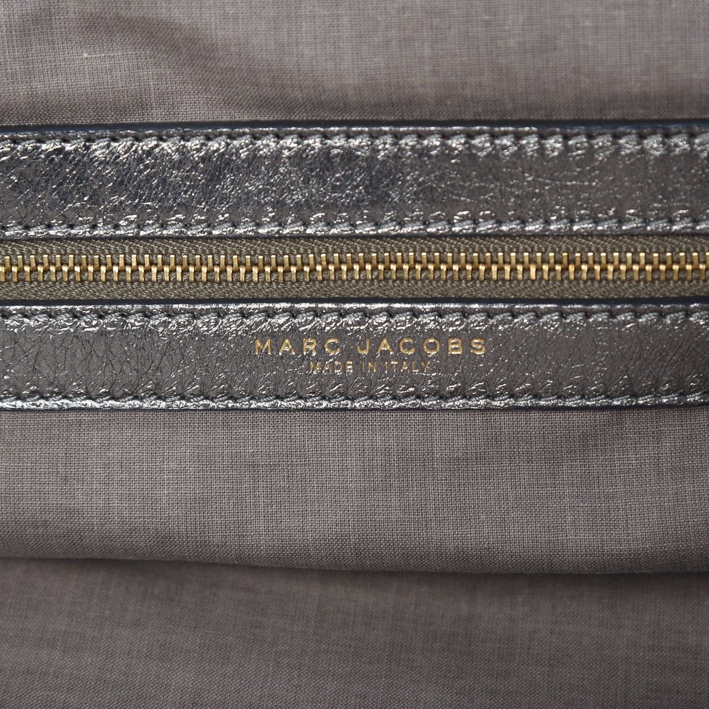 Metallic Calfskin Patchwork Stam Silver
