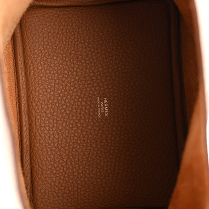Hermes Taurillon Clemence Picotin Lock 18 PM Gold 5 of 11