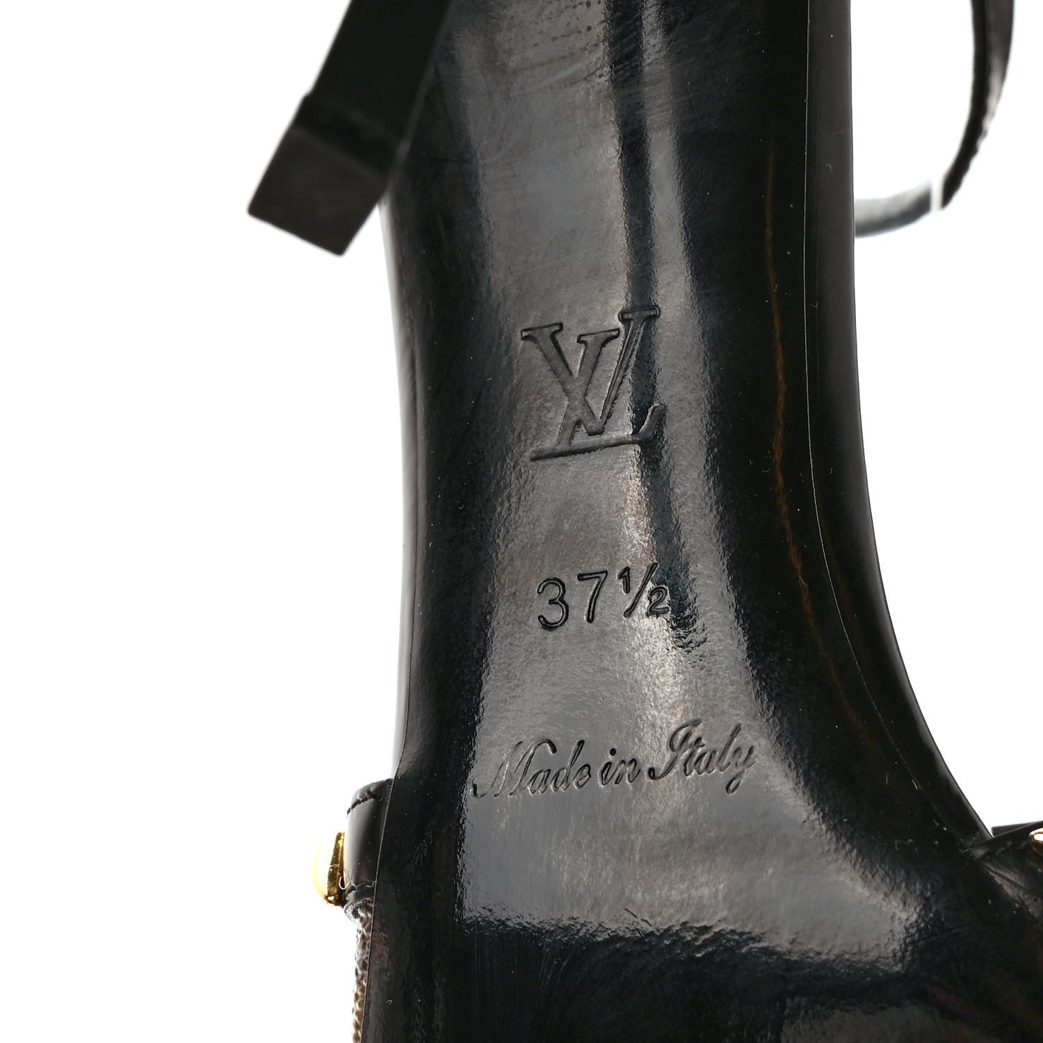 Louis Vuitton Calfskin Monogram Eldorado Sandals 37.5 Black 6 of 8