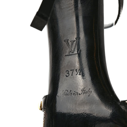 Louis Vuitton Calfskin Monogram Eldorado Sandals 37.5 Black 6 of 8
