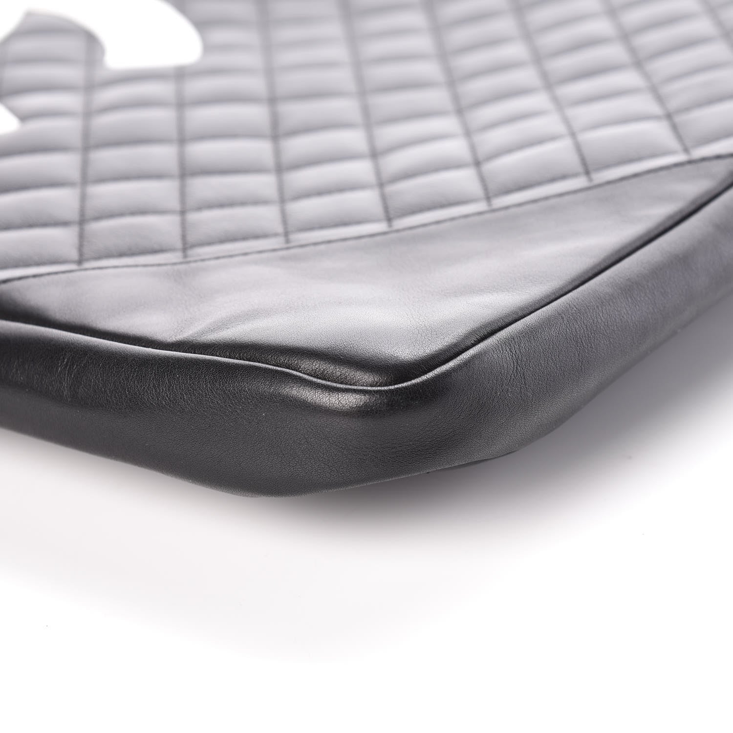 Chanel Calfskin Quilted Large Cambon Messenger Black White 6 of 9