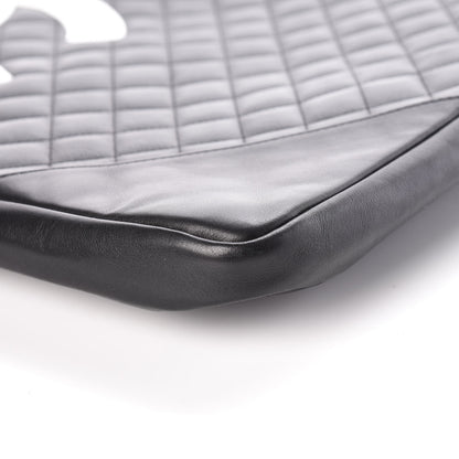 Chanel Calfskin Quilted Large Cambon Messenger Black White 6 of 9