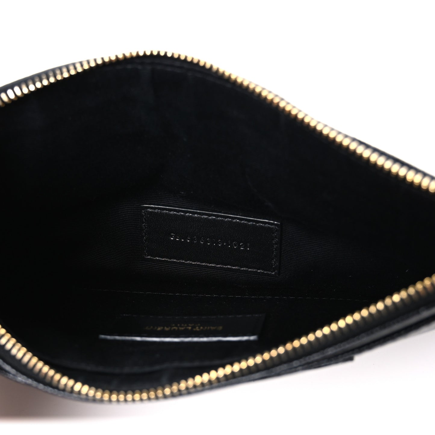 Grain De Poudre Chevron Monogram Large Bill Pouch Black
