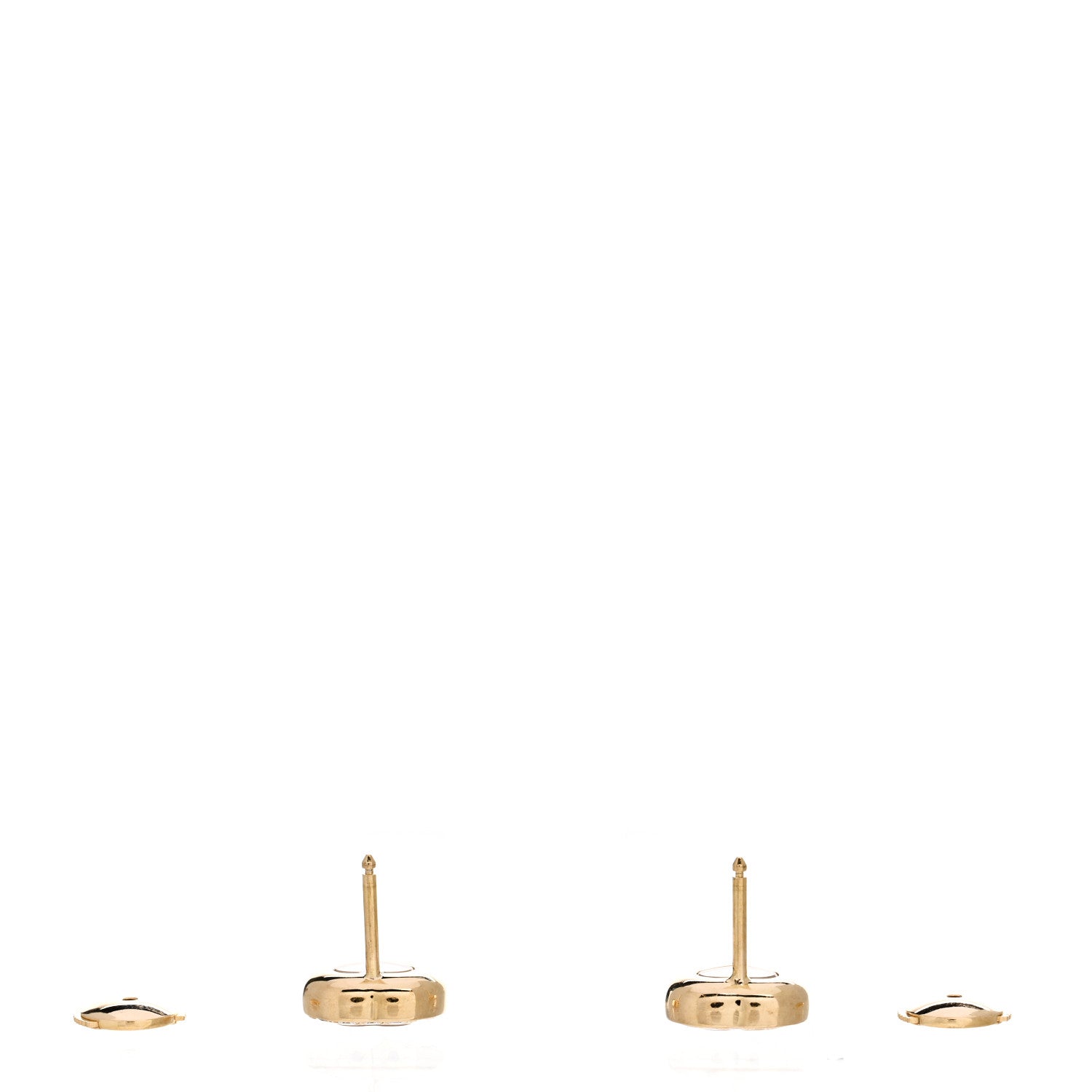 Chopard 18K Yellow Gold Diamond Happy Diamonds Icons Heart Earrings 3 of 4