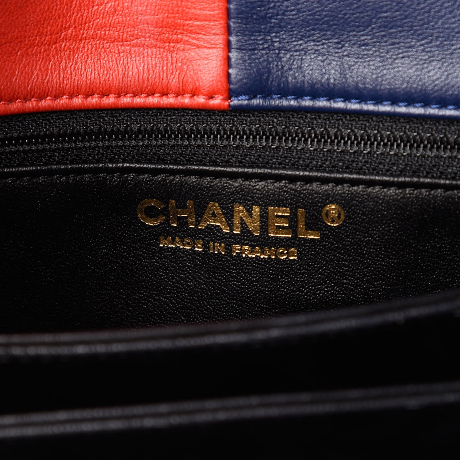 Chanel Lambskin Quilted Colorblock Pagoda Flap Black White Red Navy 8 of 10