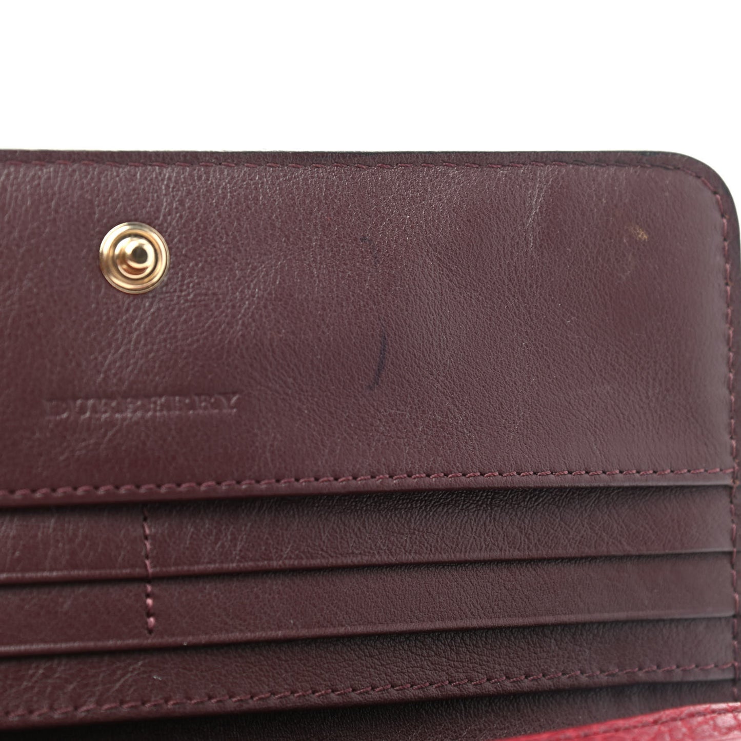 Grainy Calfskin Penrose Continental Wallet Burgundy