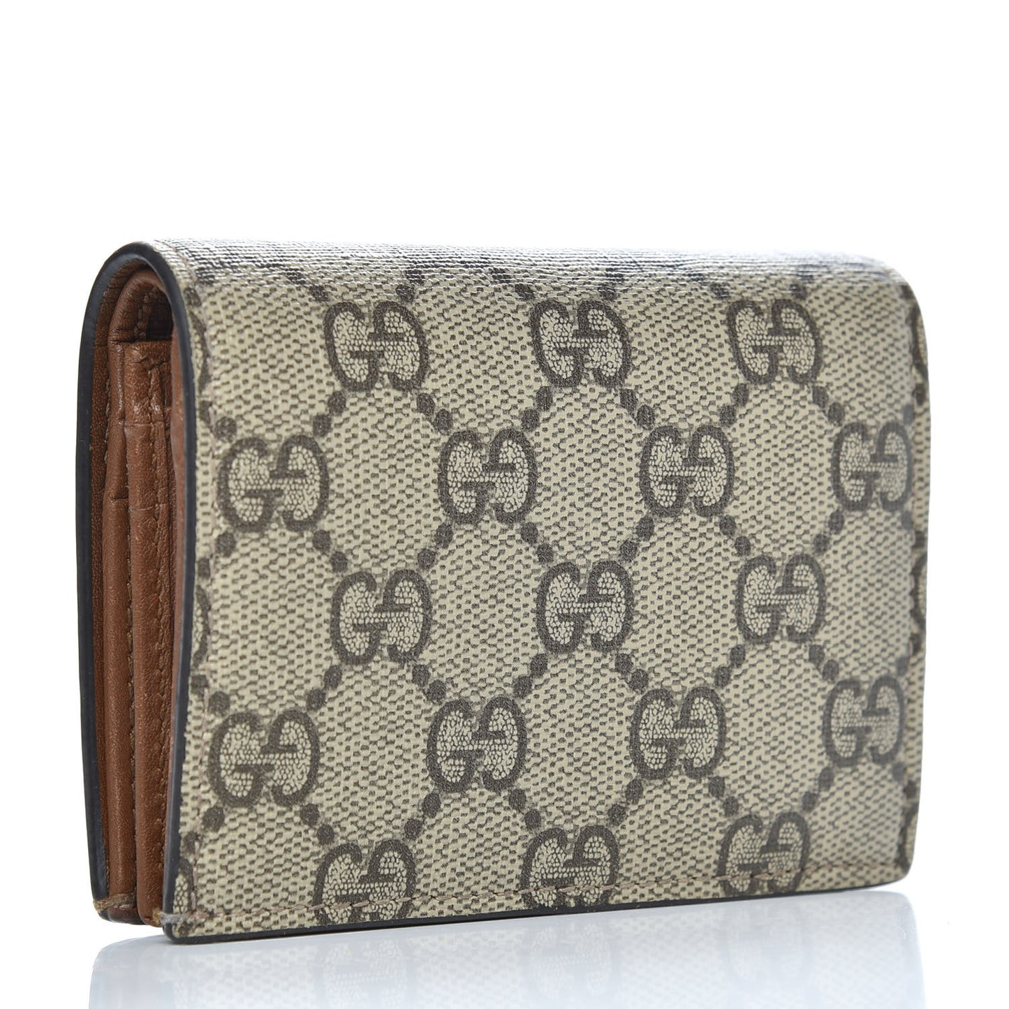 GG Supreme Monogram Rose Embroidered Print Card Case
