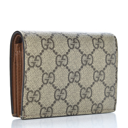 Gucci GG Supreme Monogram Rose Embroidered Print Card Case 3 of 8