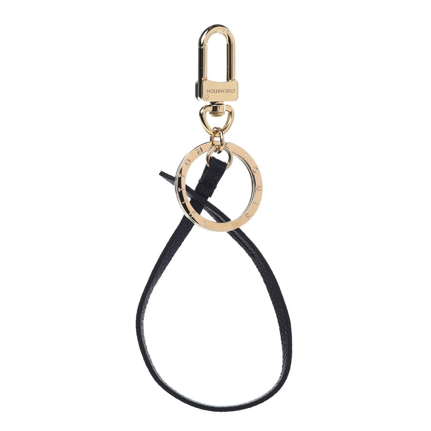 Louis Vuitton Calfskin Artsy Key Ring Holder Black 1 of 4