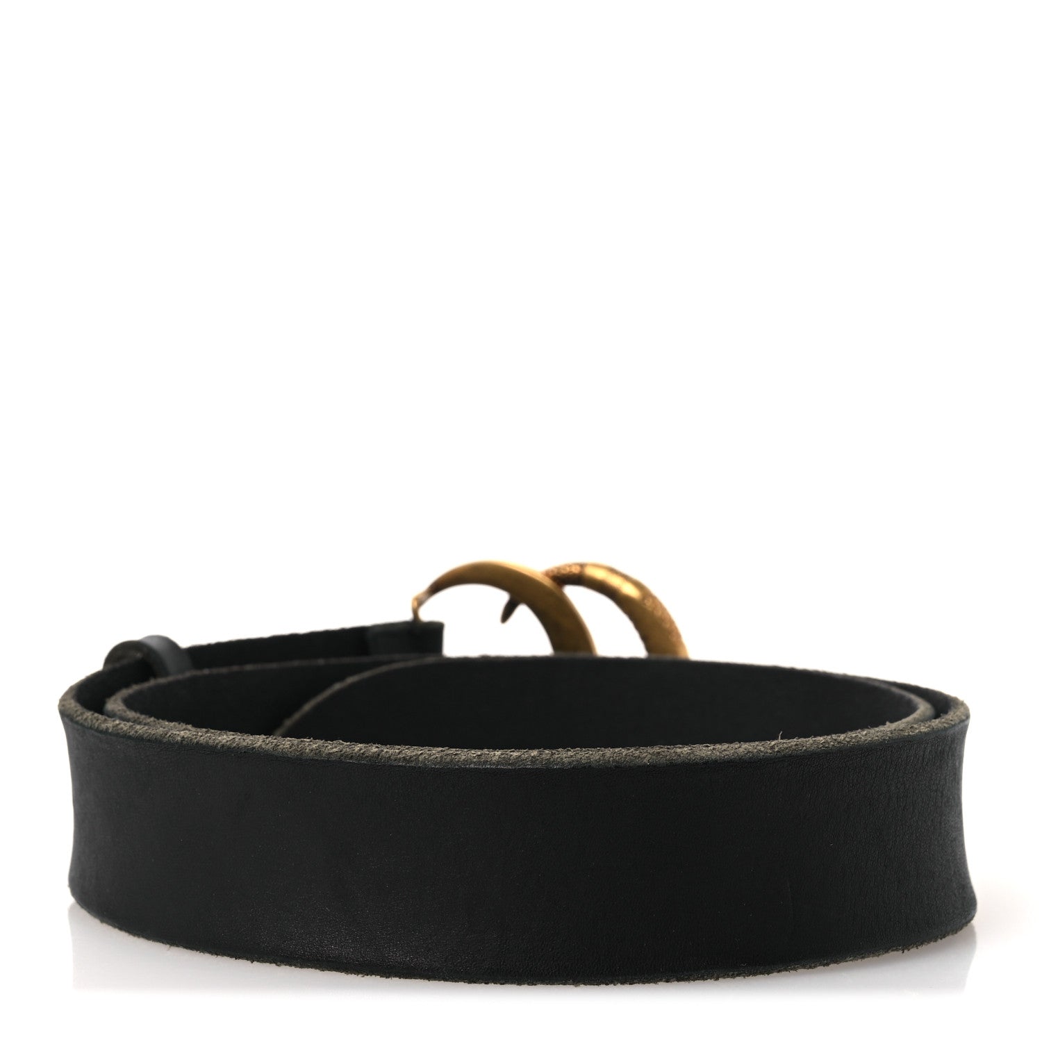 Gucci Faded Calfskin Snake Double G 40mm Belt 90 36 Black 2 of 5
