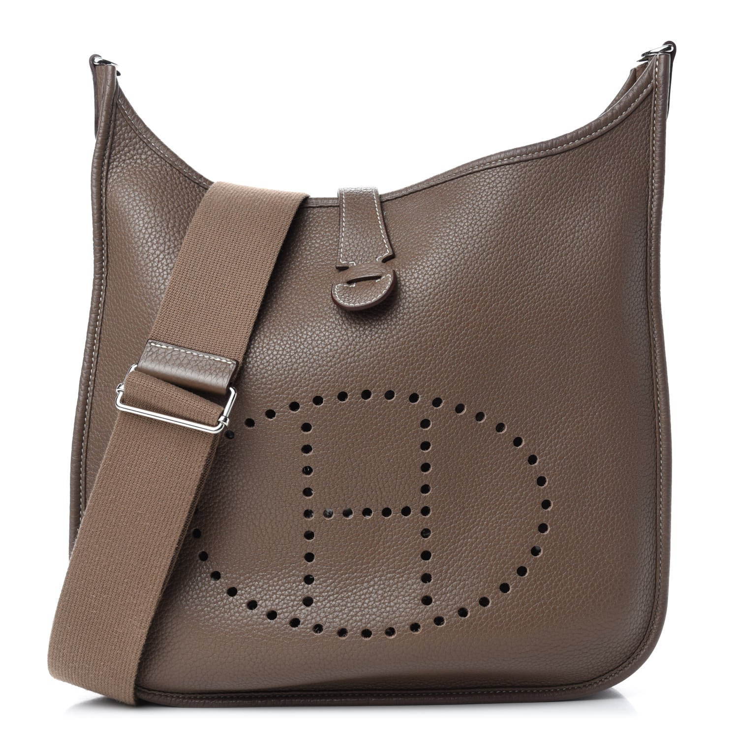 Hermes Taurillon Clemence Evelyne III PM Etoupe 1 of 10