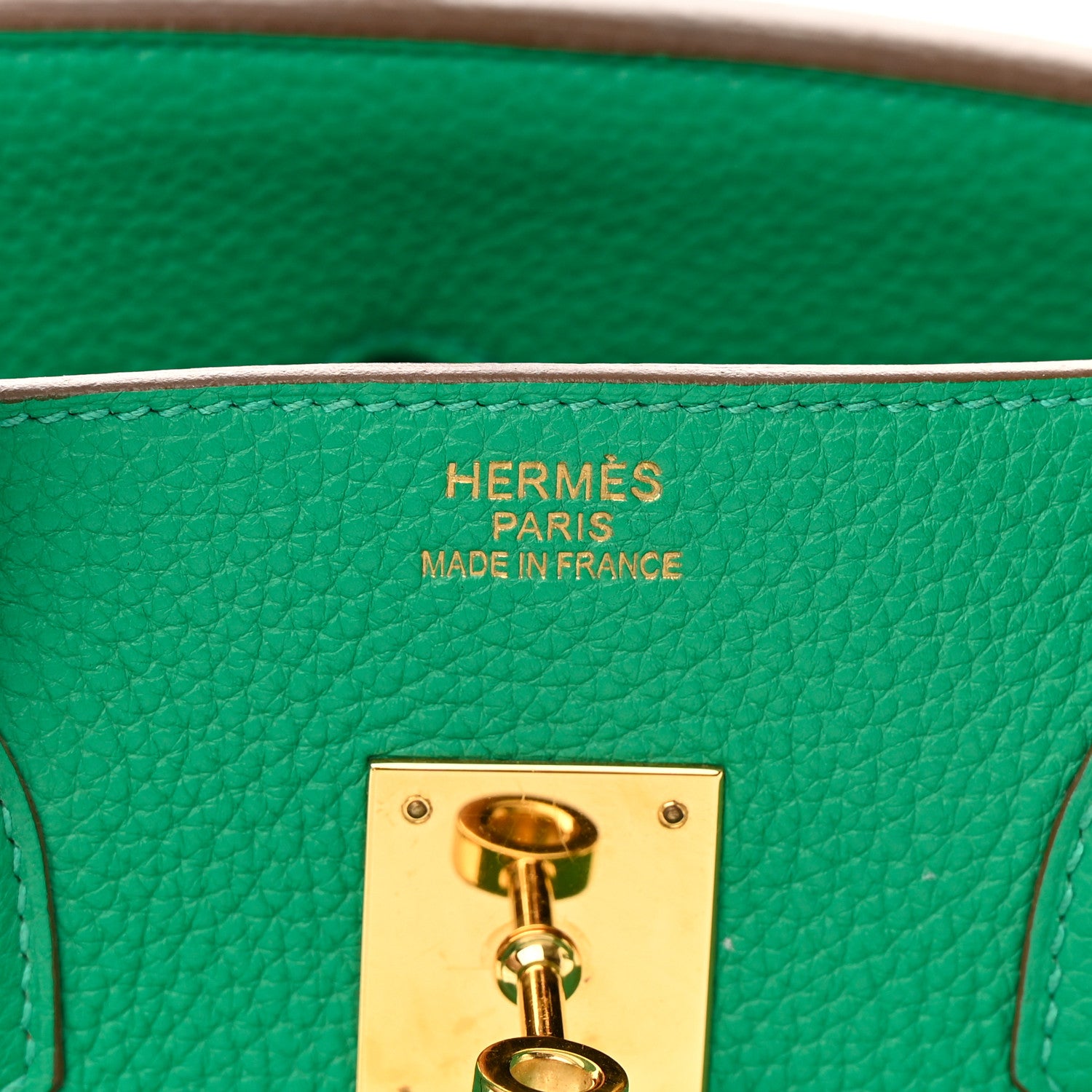 Hermes Taurillon Clemence Birkin 35 Menthe 6 of 26
