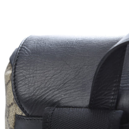 Gucci GG Supreme Monogram Single Buckle Backpack Beige Black 12 of 12