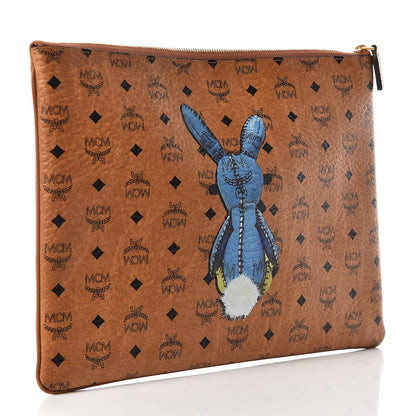 MCM Visetos Rabbit Pouch Cognac 3 of 8