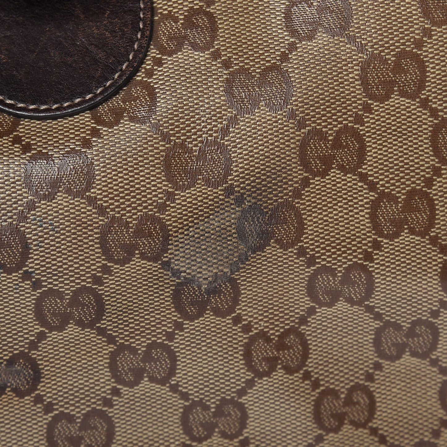 Crystal Monogram Duchessa Flap Shoulder Bag Dark Brown