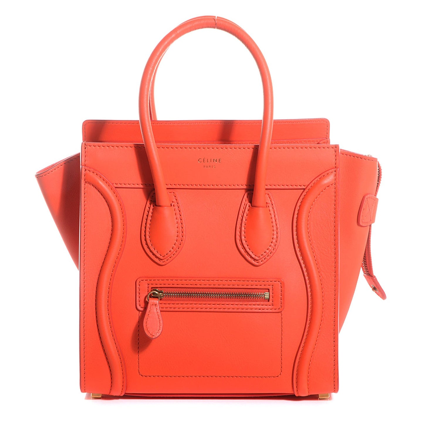 Smooth Calfskin Micro Luggage Bright Orange