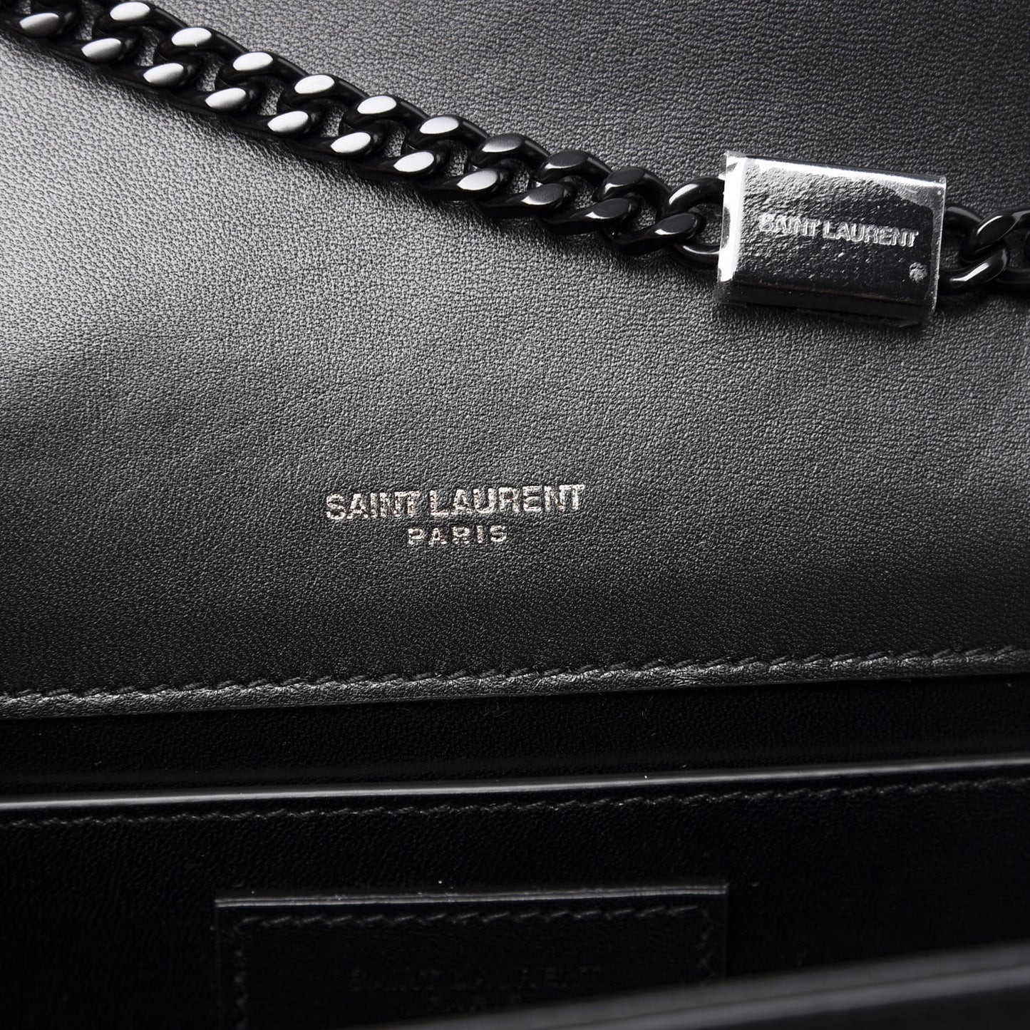 Suede Crystal Small Classic Monogram Kate Satchel Black