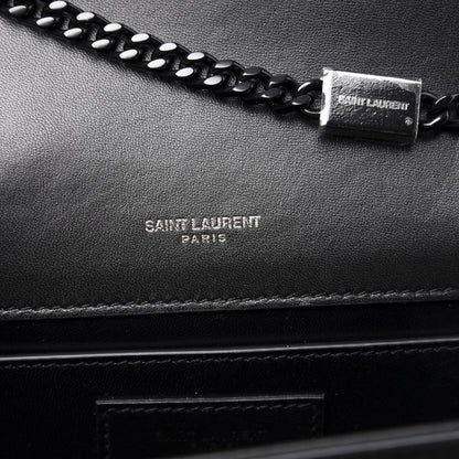 Saint Laurent Suede Crystal Small Classic Monogram Kate Satchel Black 7 of 9