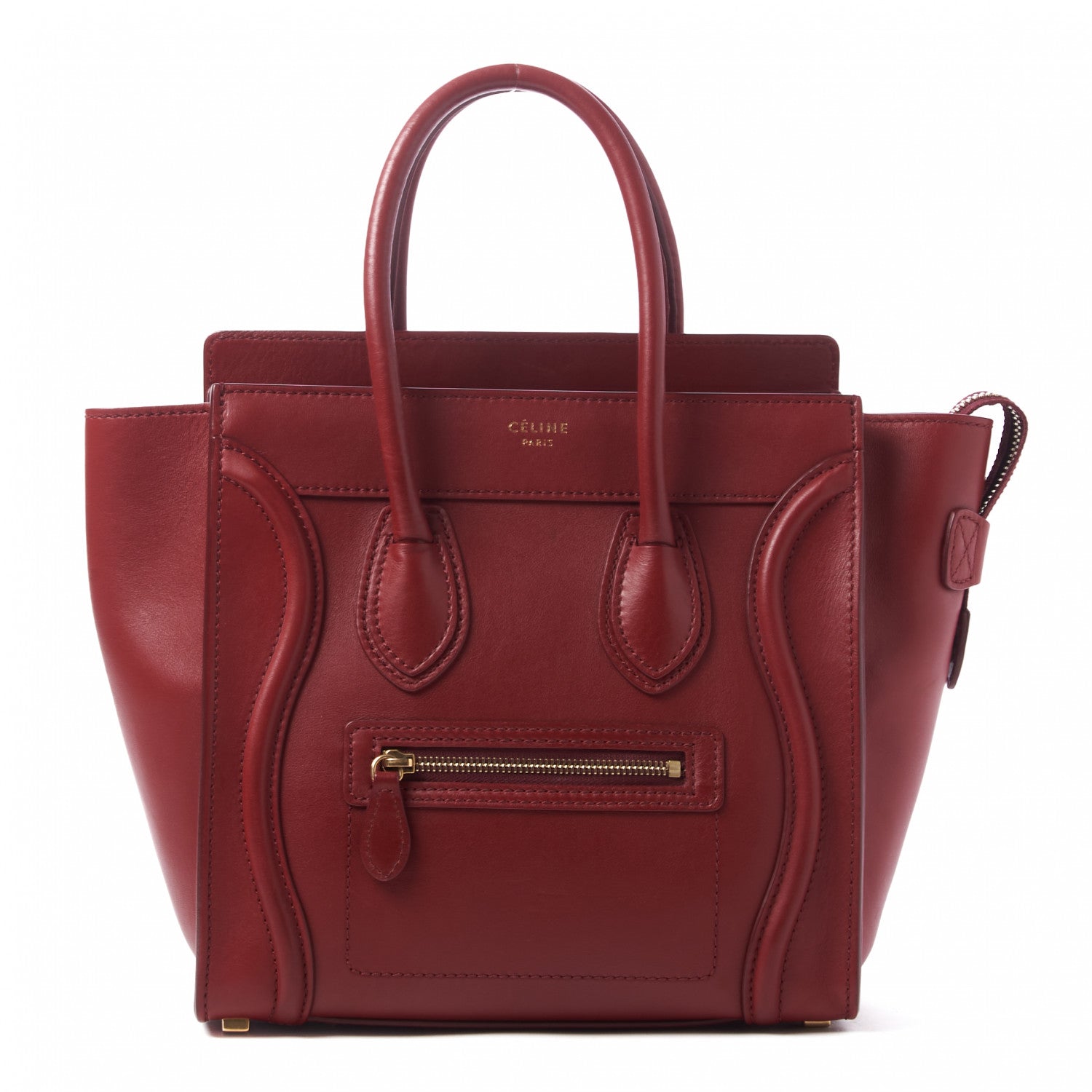 Celine Smooth Calfskin Micro Luggage Red 1 of 9