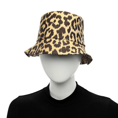 Christian Dior Oblique Leopard Reversible Mizza Bucket Hat 58 Beige 2 of 13