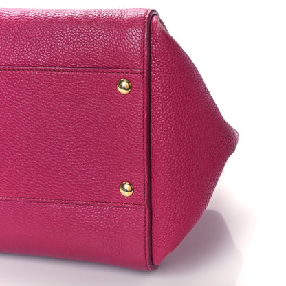 Salvatore Ferragamo Grained Calfskin Sofia Satchel Pink 8 of 15