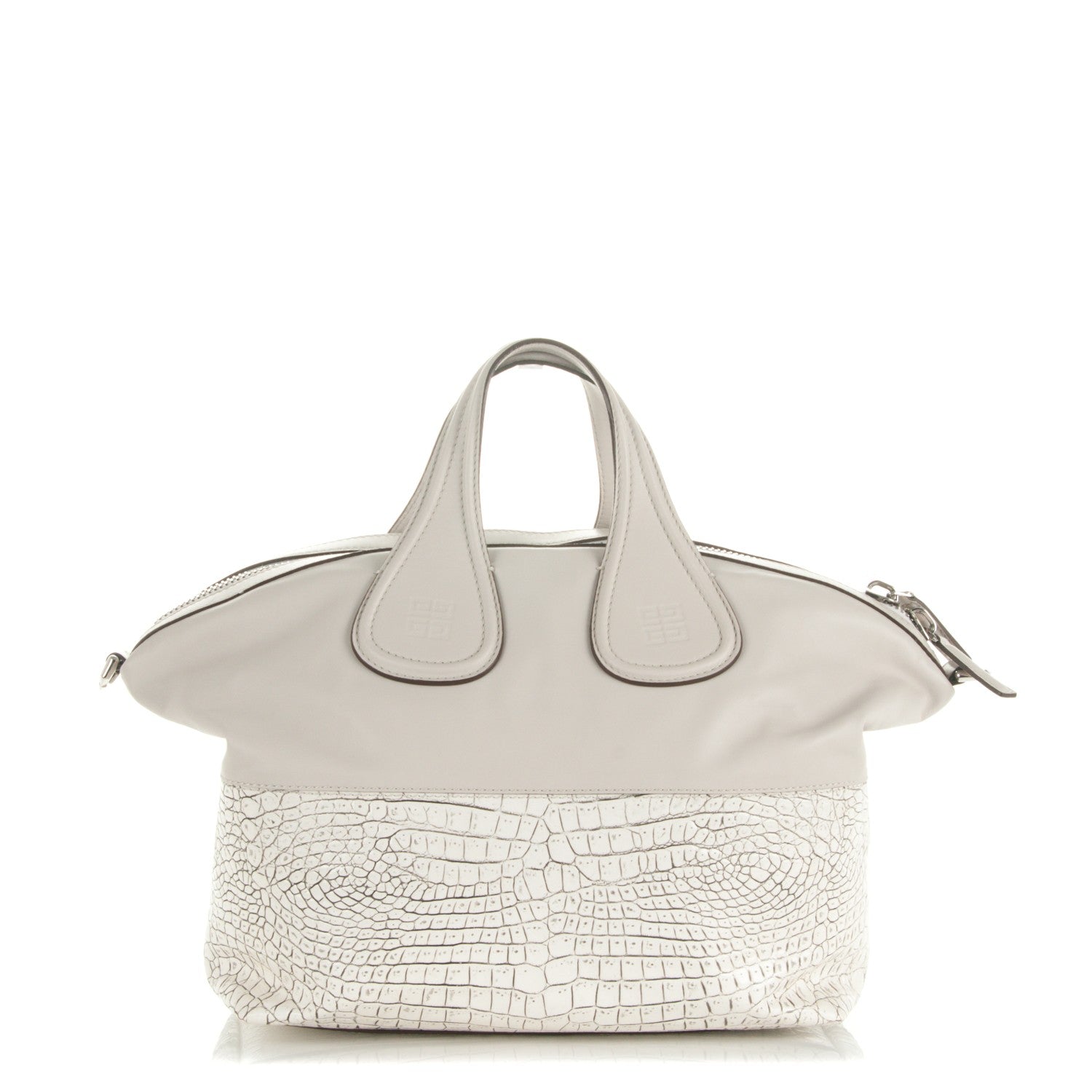 Givenchy Calfskin Crocodile Embossed Medium Nightingale Off White 1 of 8