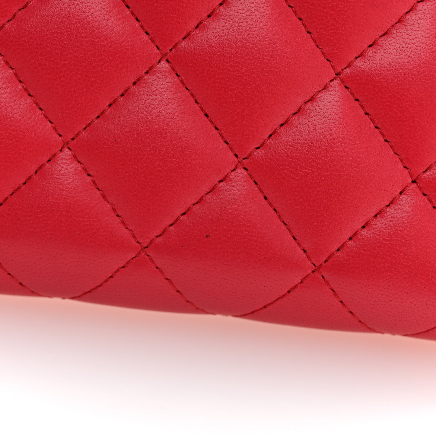 Lambskin Quilted Large Gusset Zip Around Wallet Dark Pink