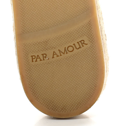 Gucci Monogram Matelasse GG Marmont Espadrille 20mm Slide Sandals 35 Beige Ebony Black 8 of 11