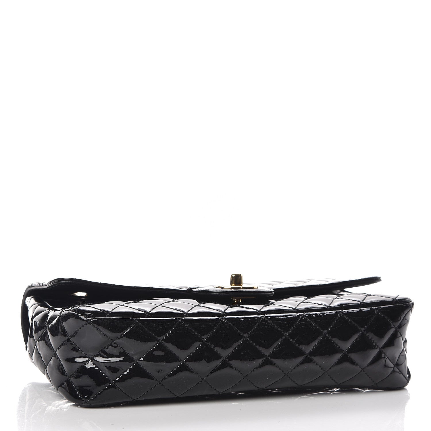 Chanel Patent Calfskin Quilted Valentine Charms Medium Single Flap Black 4 of 11